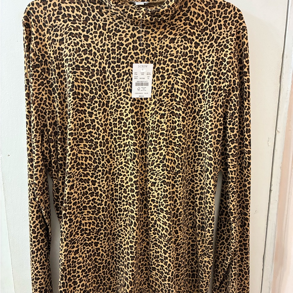 J. Crew Leopard Print Blouse - Brown and Tan